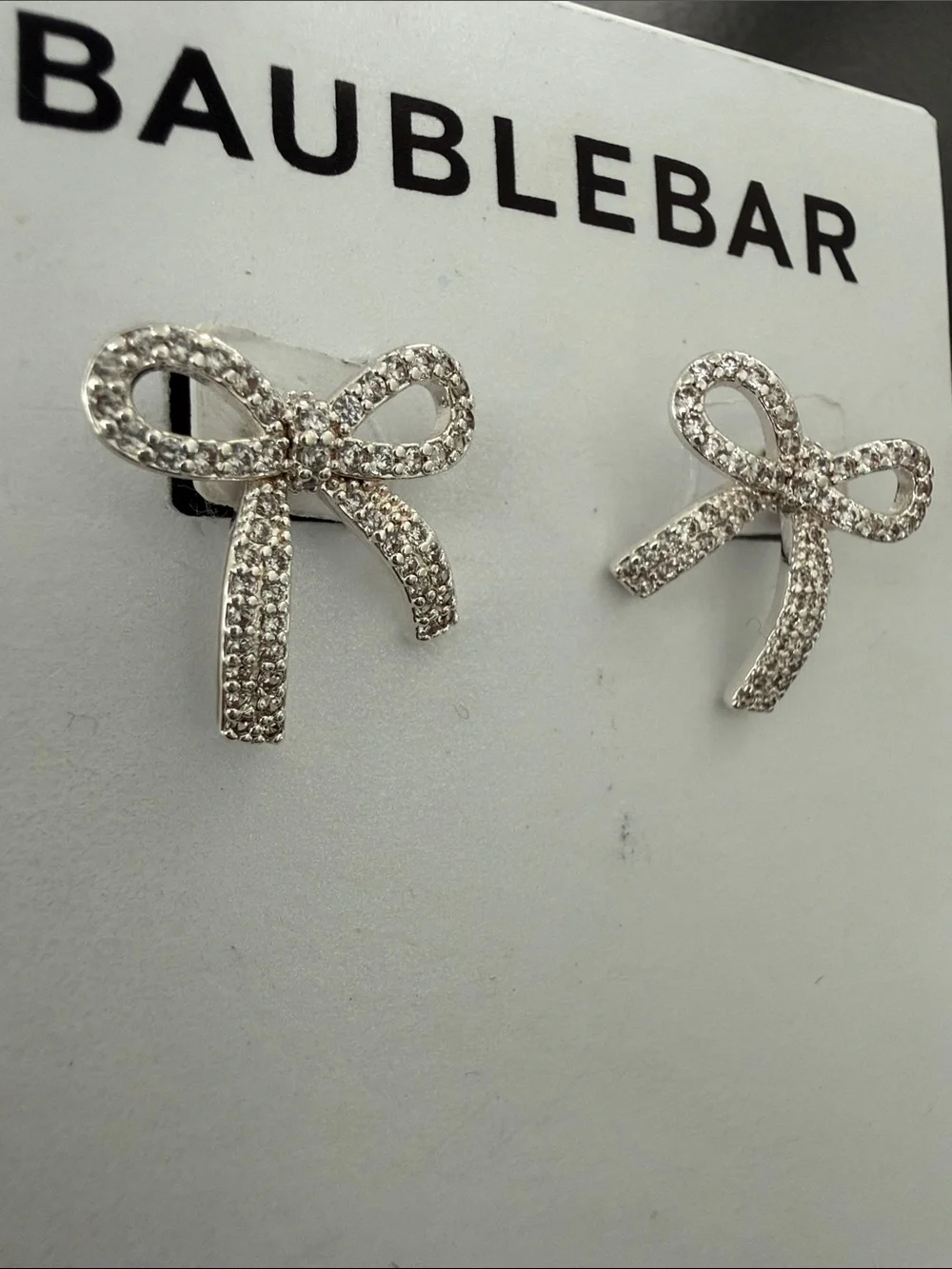 NEW Anthropology, Bubblebar Crystal Bow Earrings